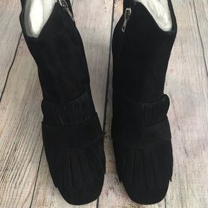 Steve Madden “Shooter” black suede bootie 9 NIB